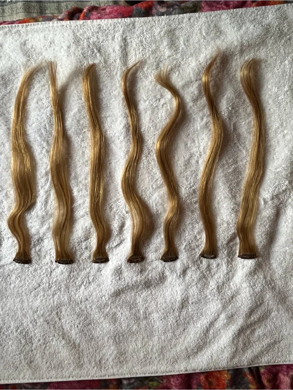 Human Blonde Clip-In Hair Extensions - Natural Blonde 15”
